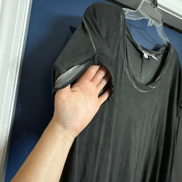 L Love Boutique Washed Black Oversized Tee Size S - Picture 4 of 6